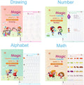 Reusable Magic Practice Copybook Set for Kids – 4 Books, Pen & Refill