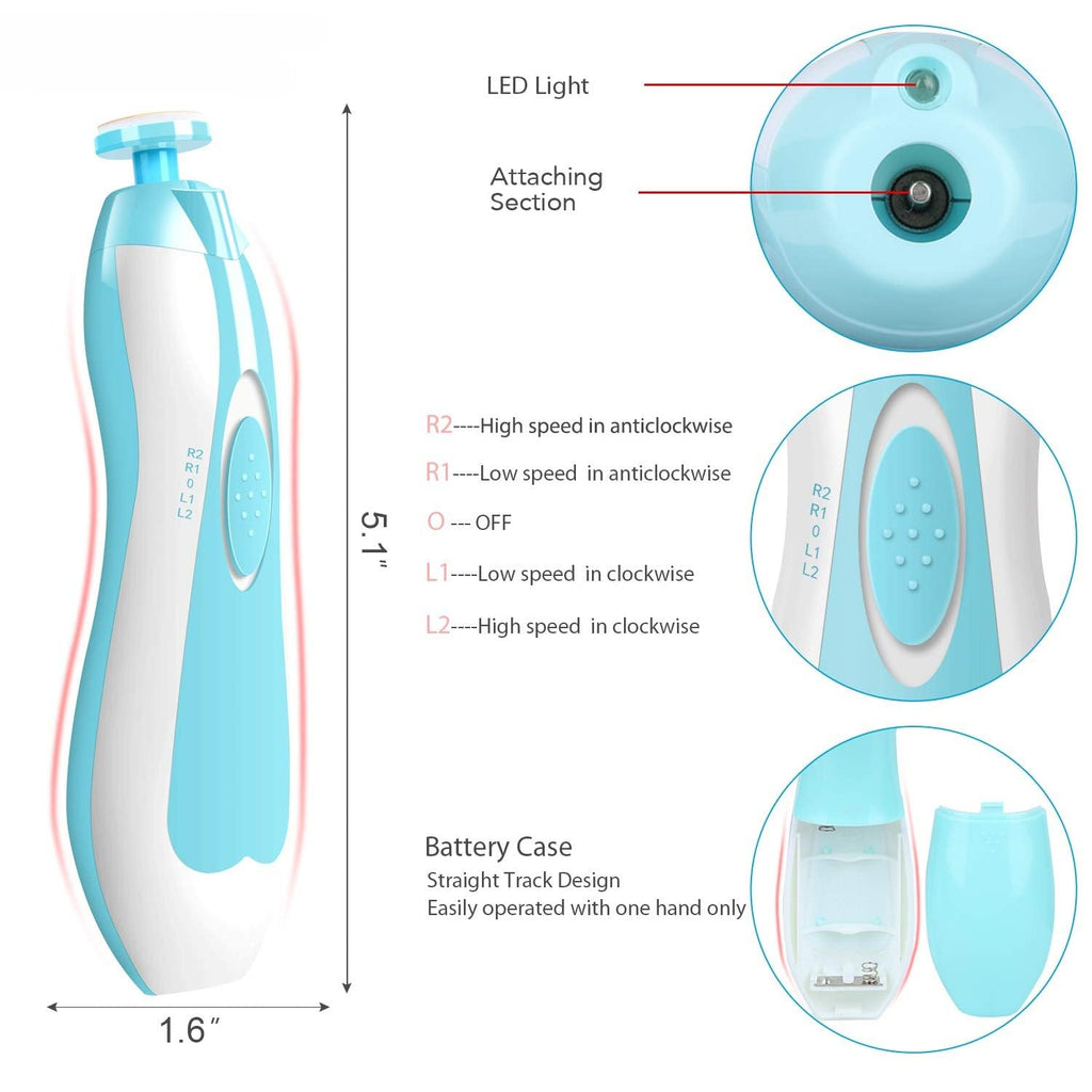 Electric Baby Nail Trimmer – Safe & Gentle Rechargeable